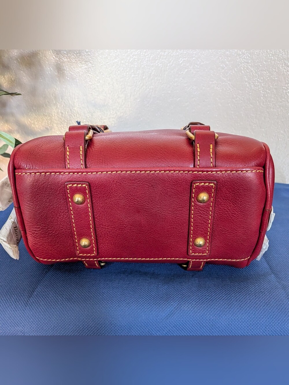 Gorgeous! NWT Dooney & Bourke Florentine Leather Satchel in BORDEUX - Picture 7 of 10